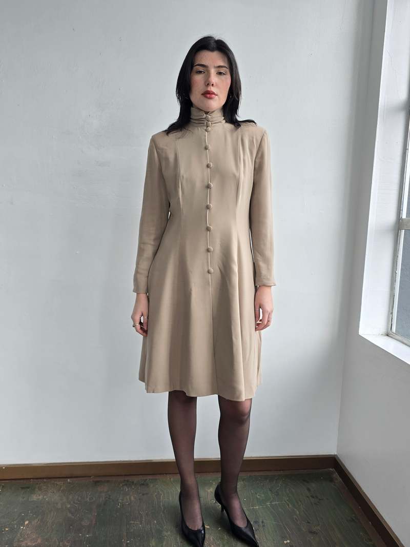 Vintage Giorgio Armani High Collared Dress