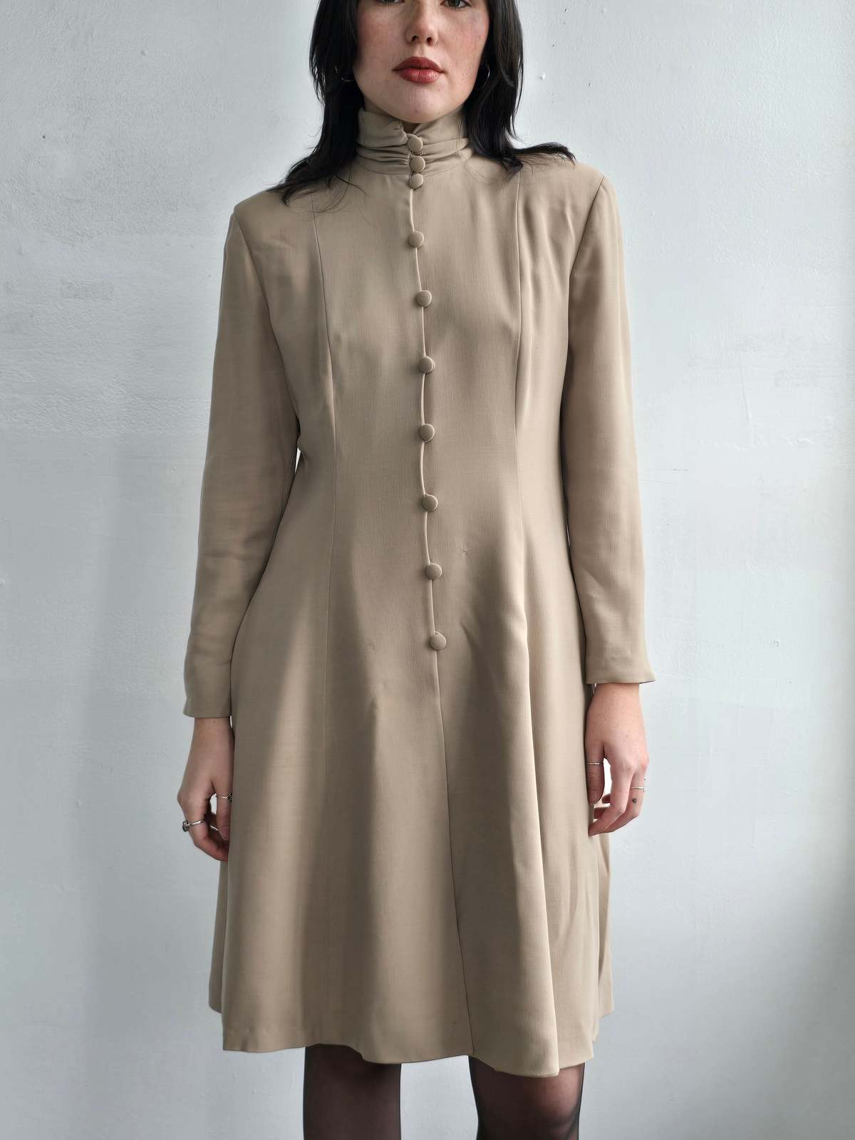 Vintage Giorgio Armani High Collared Dress - Image 6 of 7