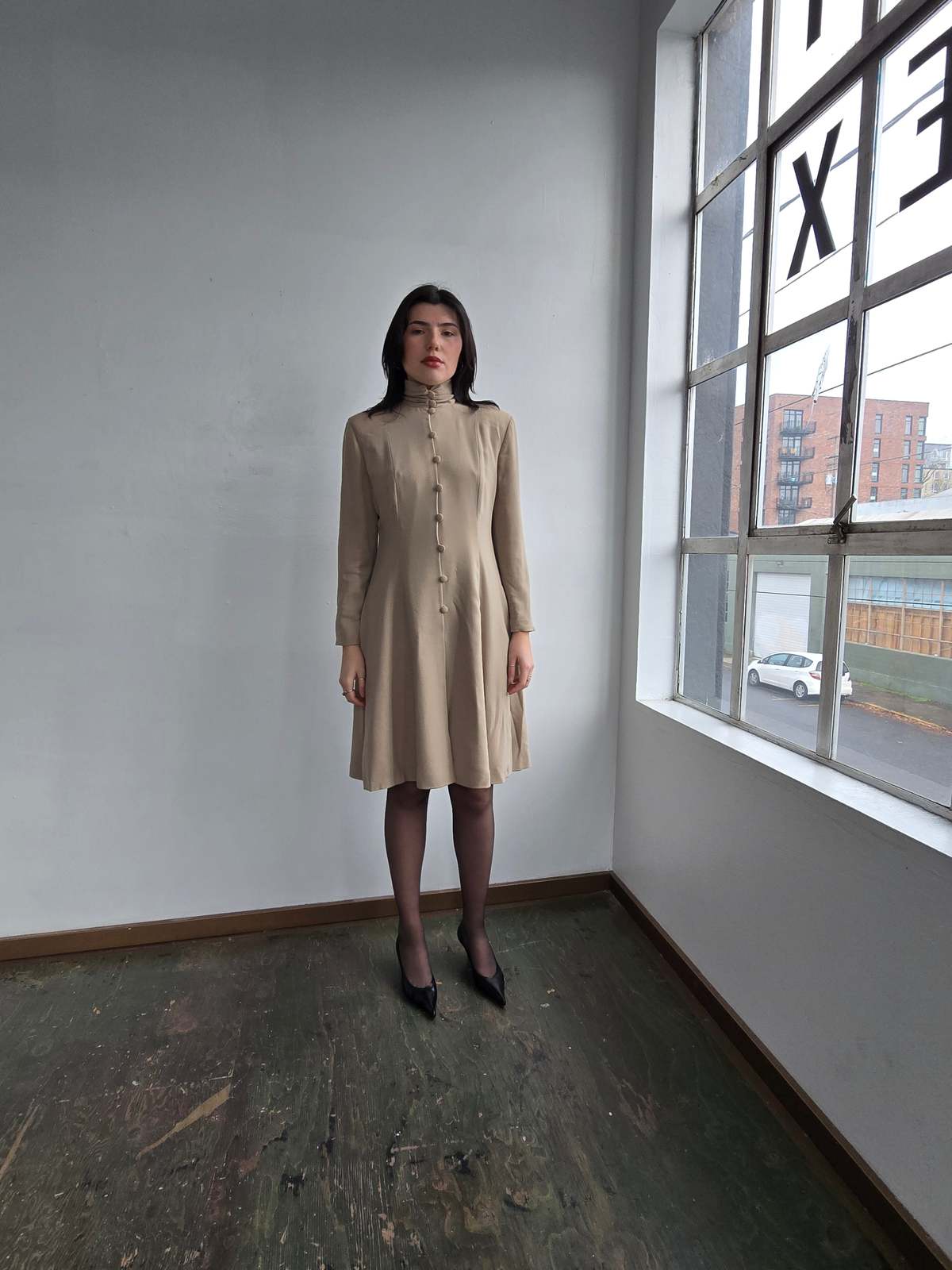 Vintage Giorgio Armani High Collared Dress - Image 7 of 7