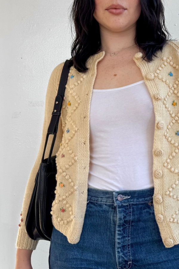 Vintage Lancel Pebbled Leather Shoulder Bag - Black