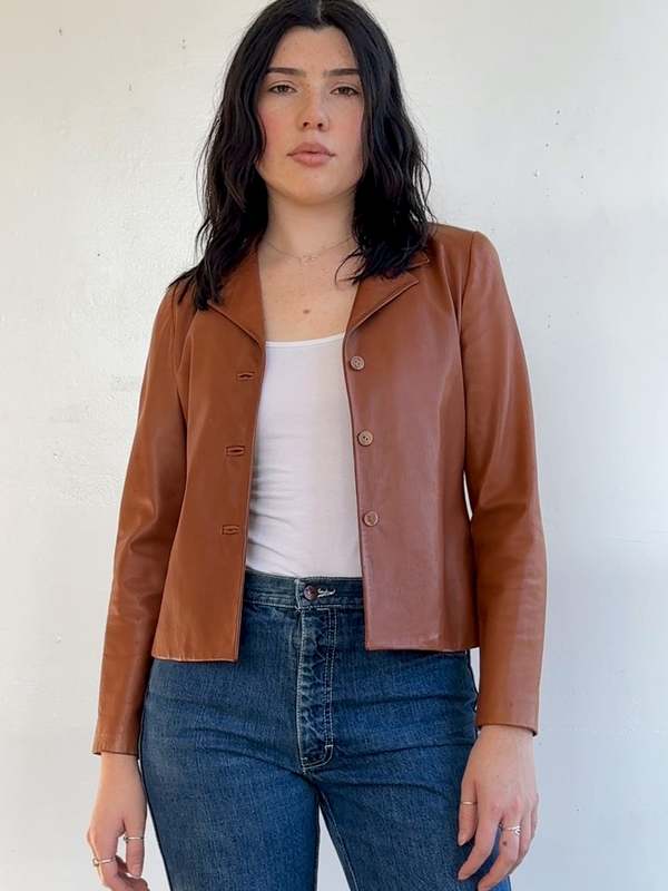 Vintage Peter Cohen Caramel Leather Jacket