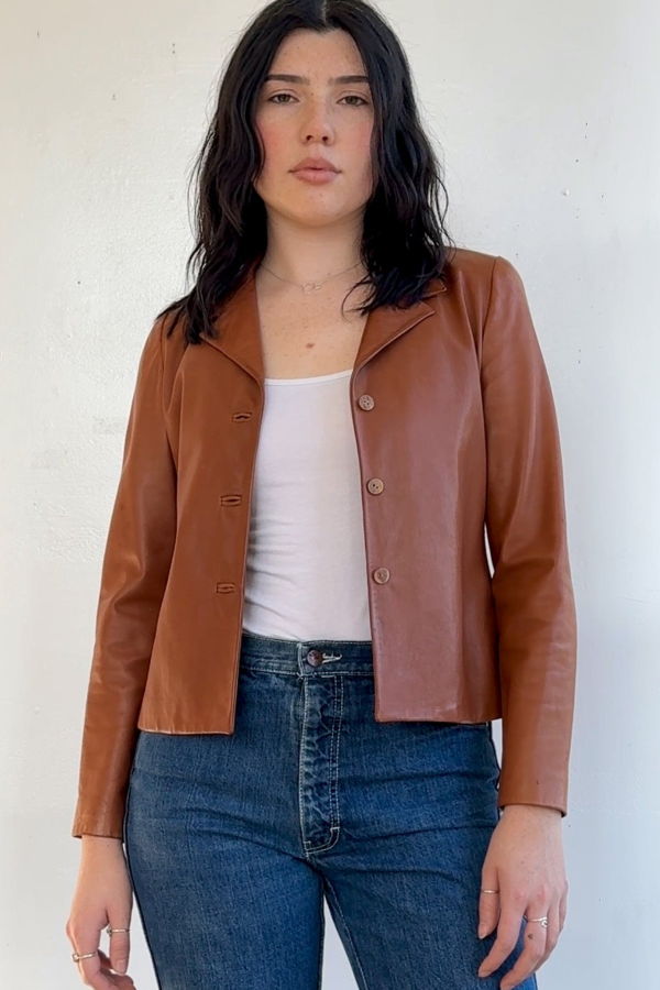 Vintage Peter Cohen Caramel Leather Jacket