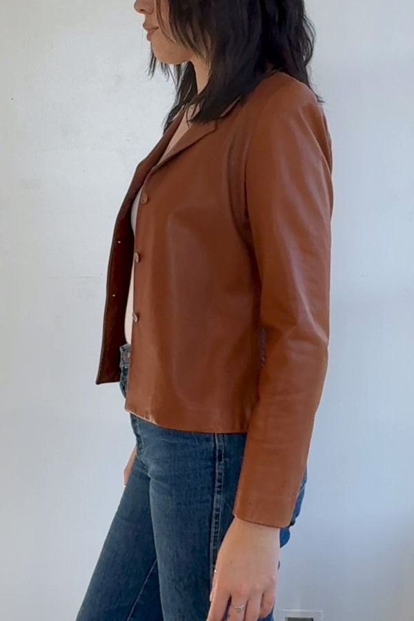 Vintage Peter Cohen Caramel Leather Jacket