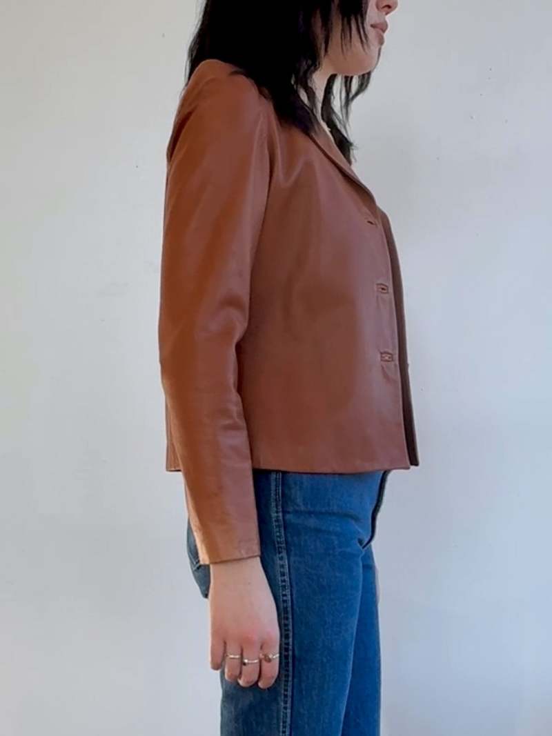 Vintage Peter Cohen Caramel Leather Jacket