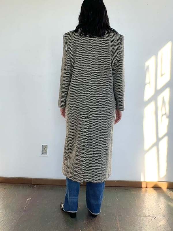 Vintage Perry Ellis Herringbone Coat