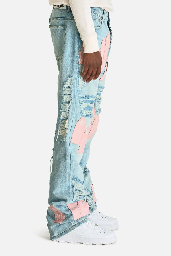 Who Decides War Easter Pink Denim Jeans