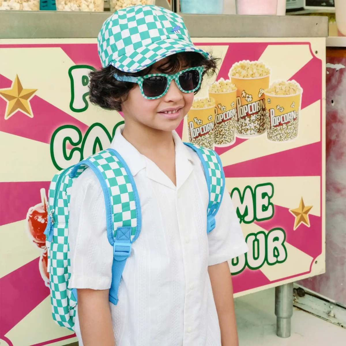 KIDS Rockahula Kids Dinosaur Check Cap - Image 3 of 3