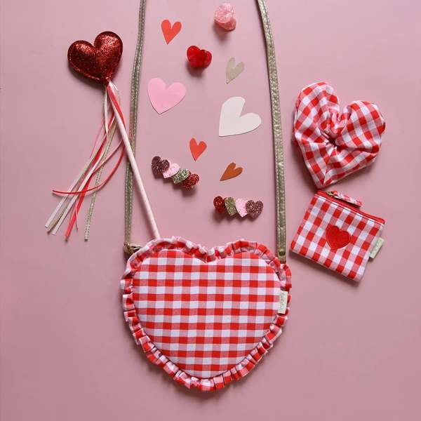 KIDS Rockahula Kids Gingham Ruffle Heart Bag