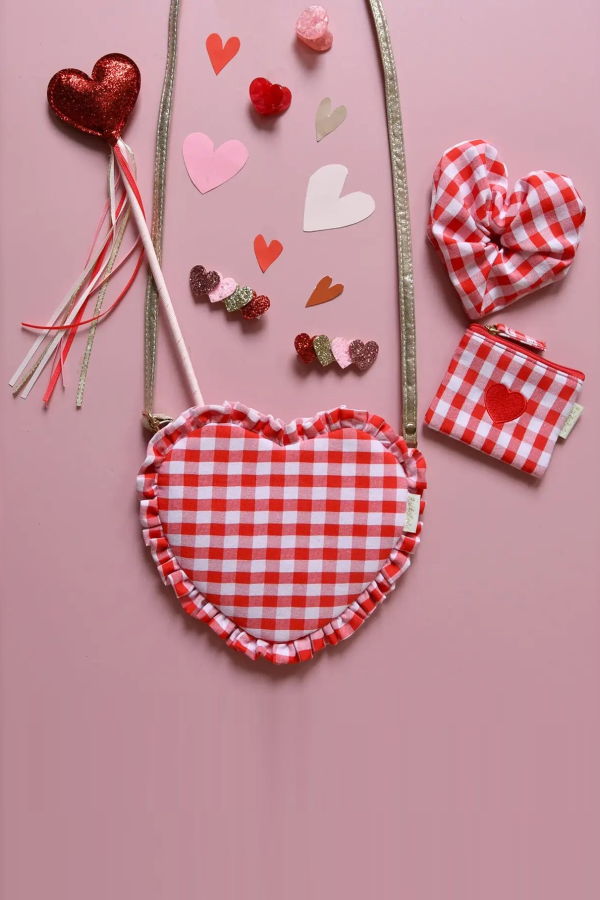 KIDS Rockahula Kids Gingham Ruffle Heart Bag