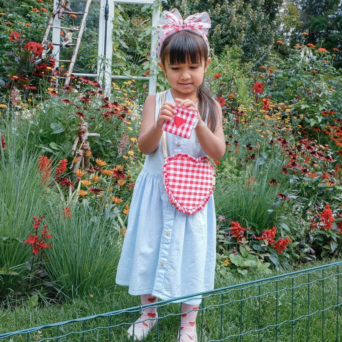 KIDS Rockahula Kids Gingham Ruffle Heart Bag - Image 3 of 4