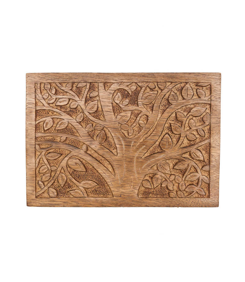 Matr Boomie Aranyani Tree of Life Jewelry Box - Hand Carved Wood