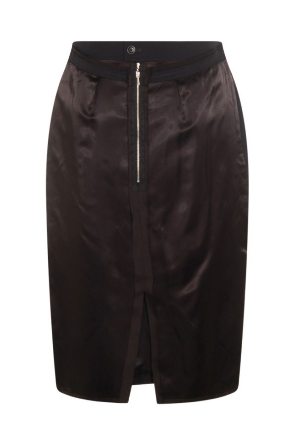 Maison Margiela Navy Cotton Skirt - Black