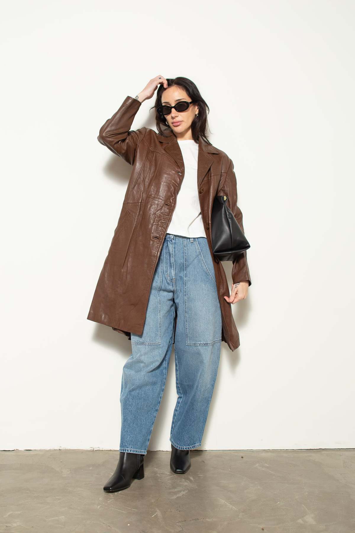 Vintage Tailored Leather Jacket - Milk Chocolate  - Image 3 of 7