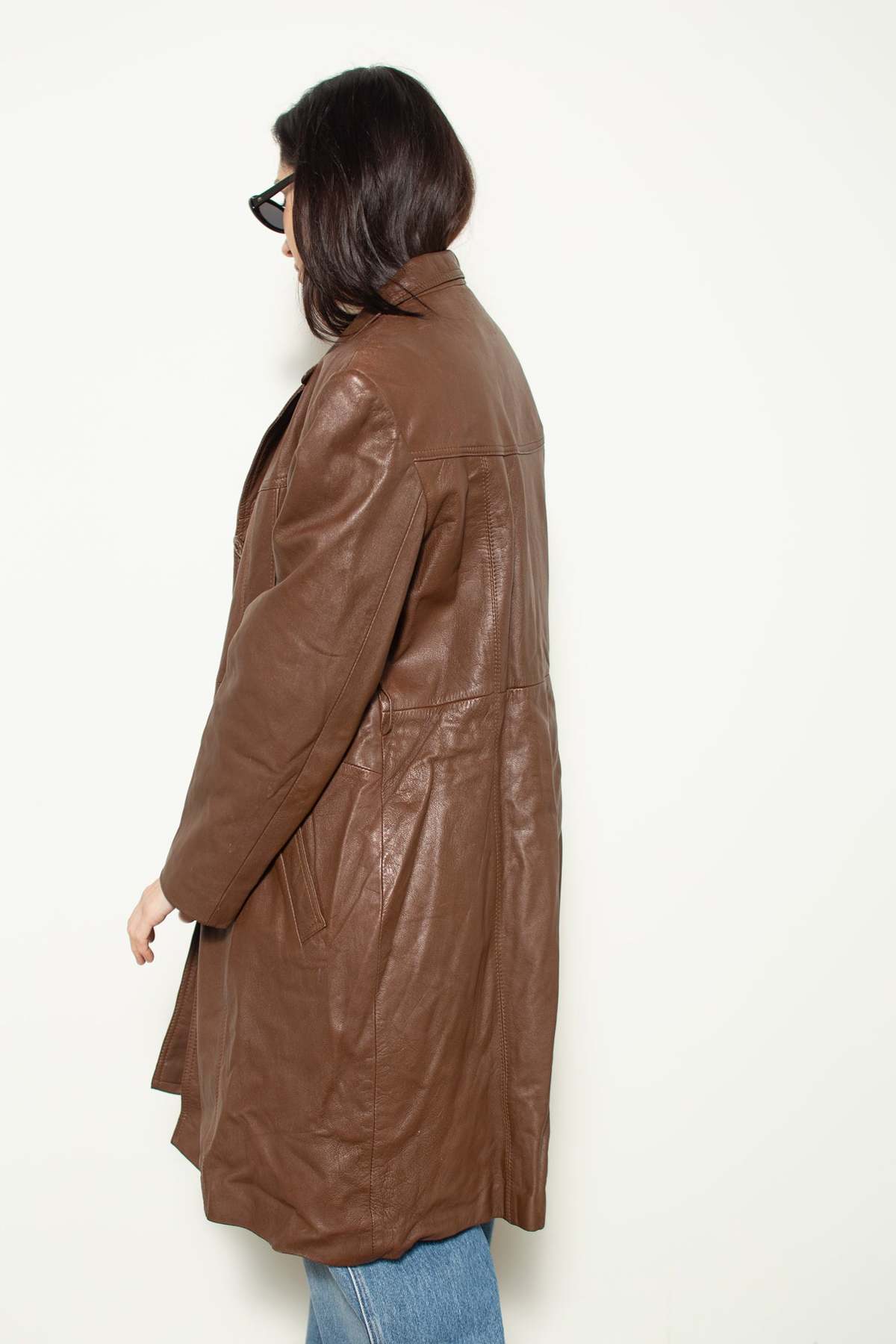 Vintage Tailored Leather Jacket - Milk Chocolate  - Image 6 of 7