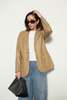 Vintage Leather Blazer - Tan - Thumbnail 2