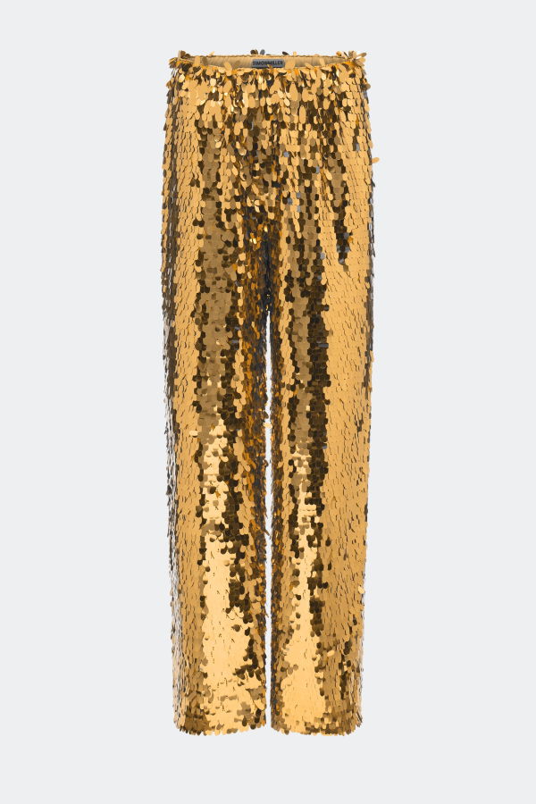 Simon Miller Nella Sequin Wide Leg Pant - Star Gold