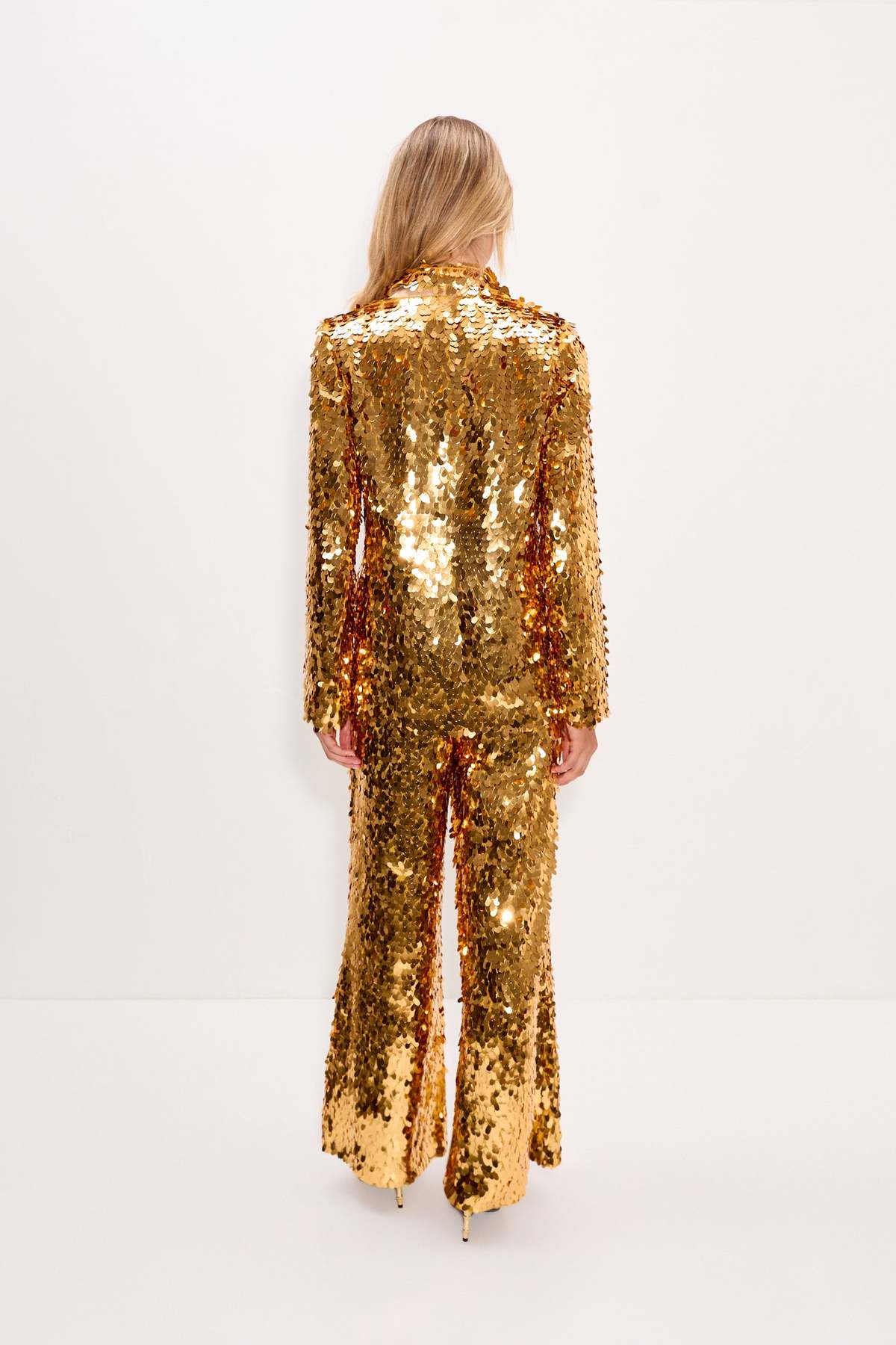 Simon Miller Nella Sequin Wide Leg Pant - Star Gold - Image 4 of 4