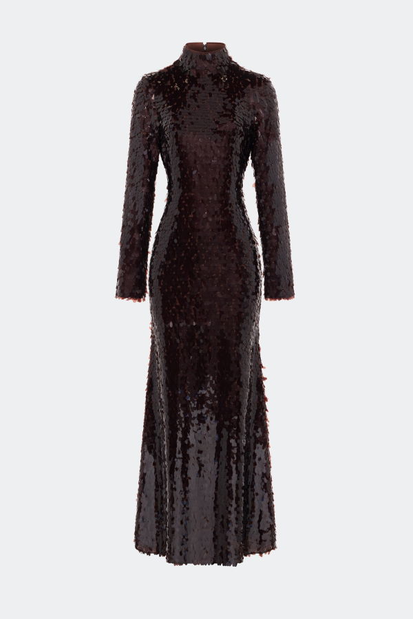 Simon Miller Sculpty Sequin Dress - Choco Brown