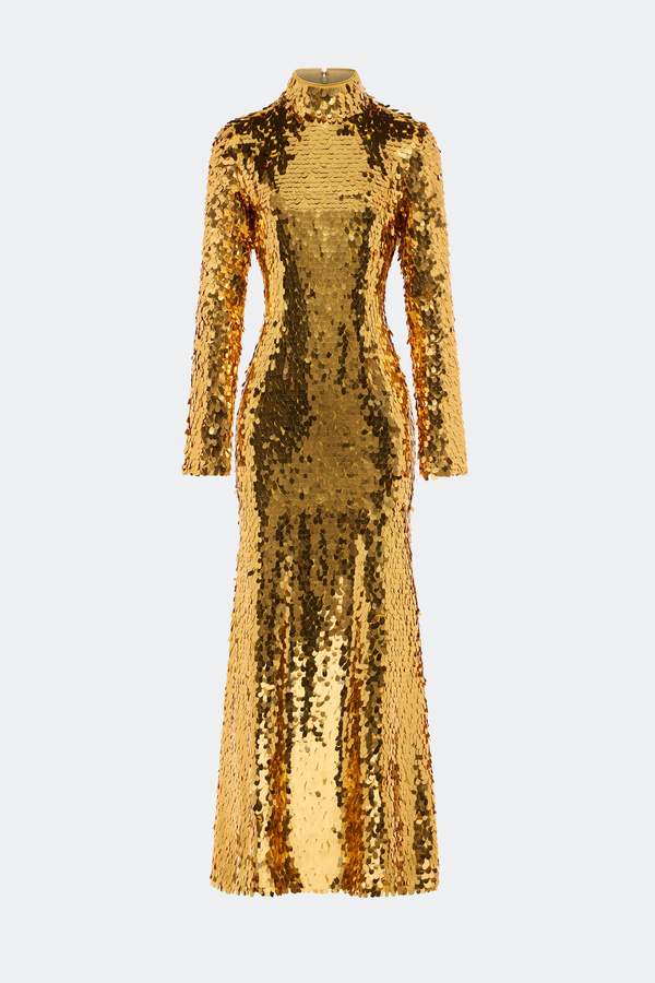 Simon Miller Sculpty Sequin Dress - Star Gold