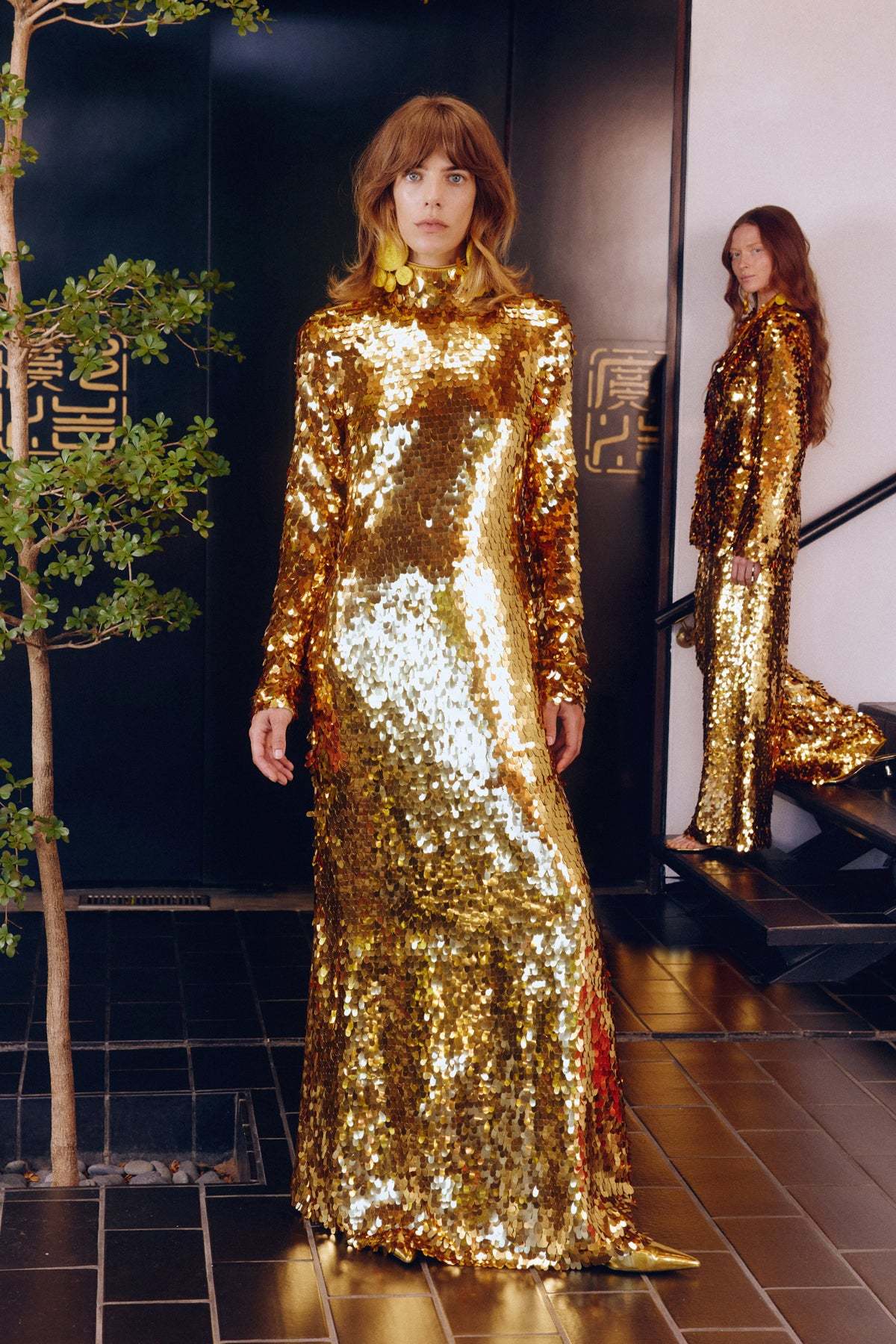 Simon Miller Sculpty Sequin Dress - Star Gold - Image 2 of 2