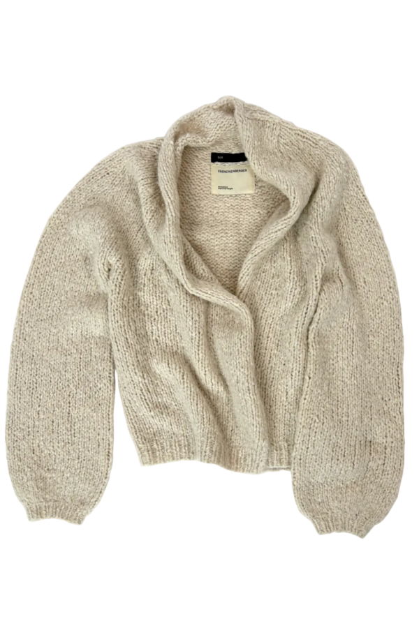 Frenckenberger Hand Knit Cardigan - Chalk