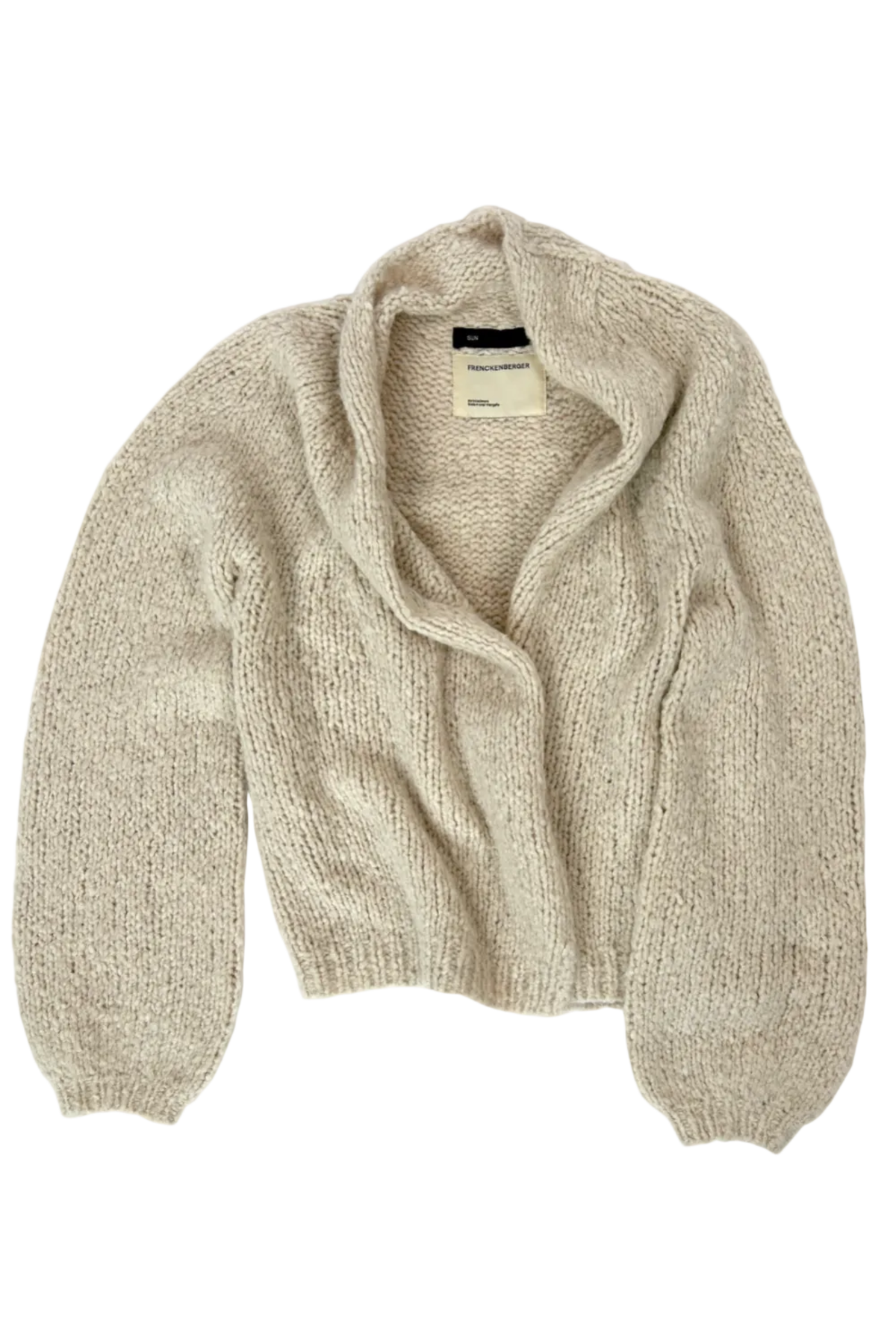 Frenckenberger Hand Knit Cardigan - Chalk - Image 1 of 5