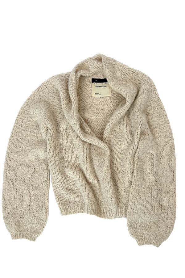 Frenckenberger Hand Knit Cardigan - Chalk