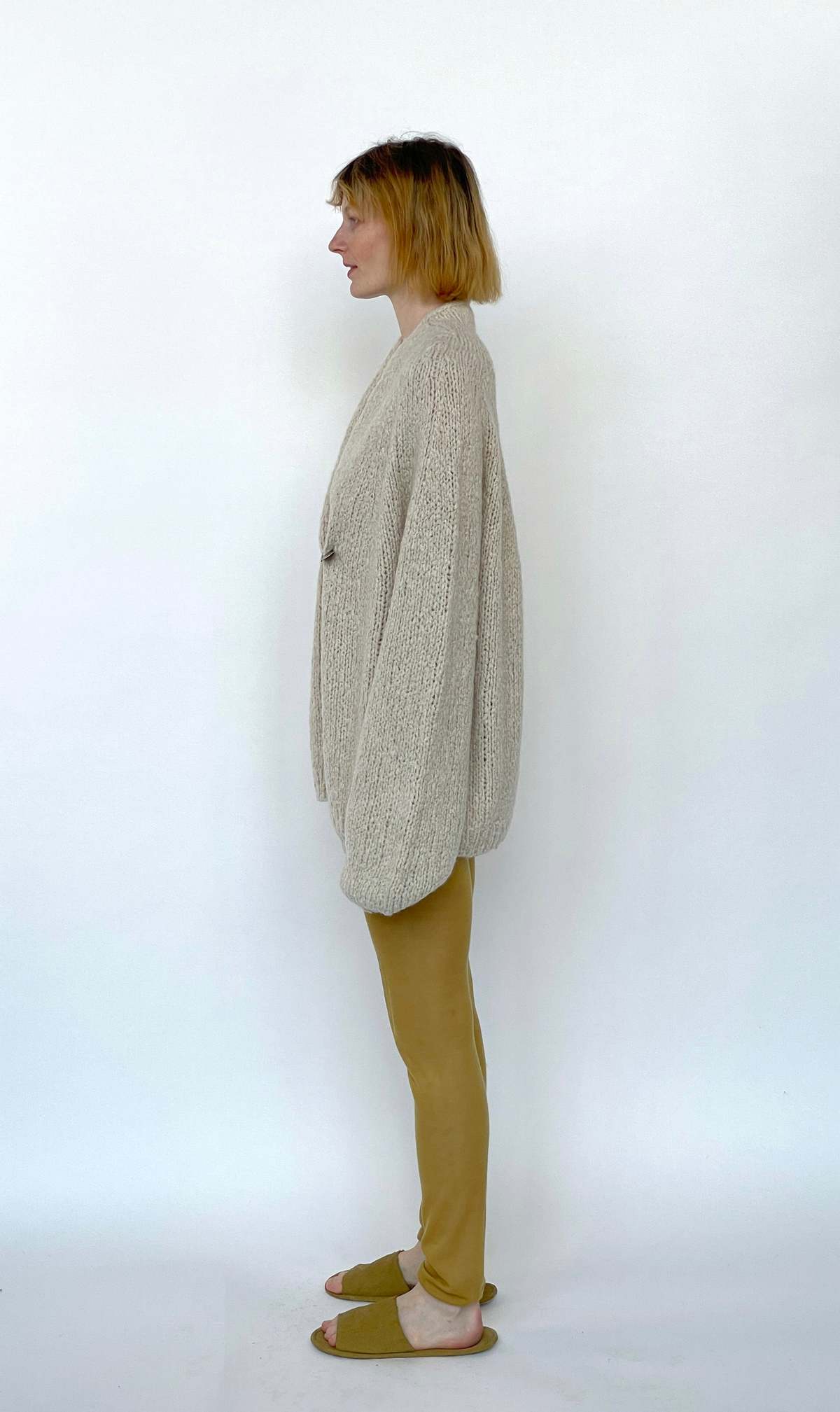 Frenckenberger Hand Knit Cardigan - Chalk - Image 4 of 5