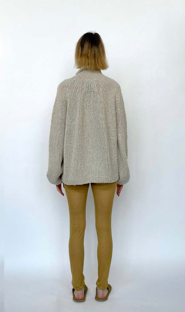 Frenckenberger Hand Knit Cardigan - Chalk