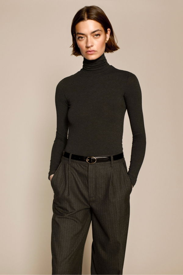 Sold Out NYC The Turtleneck Top - Charcoal