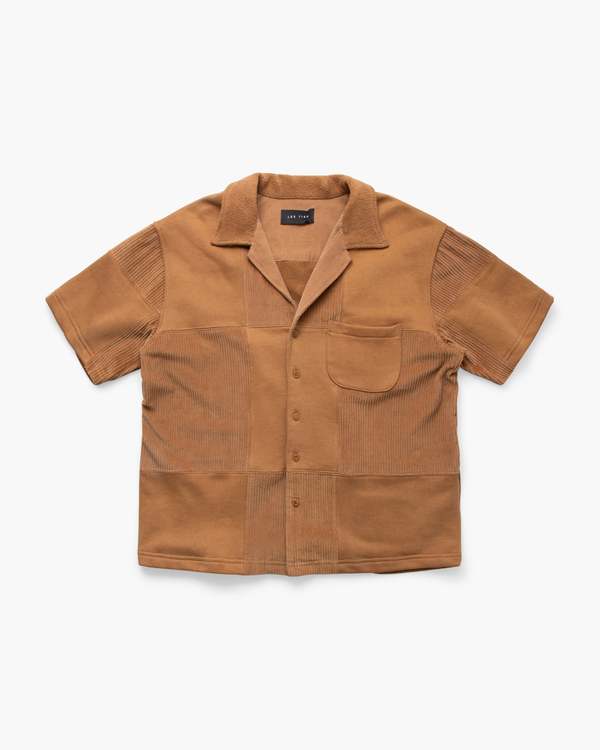 Les Tien Patchwork Cuban Shirt - Brown