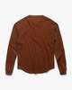 Les Tien Thermal Baseball Hem Henley Tee - Mahogany - Thumbnail 2
