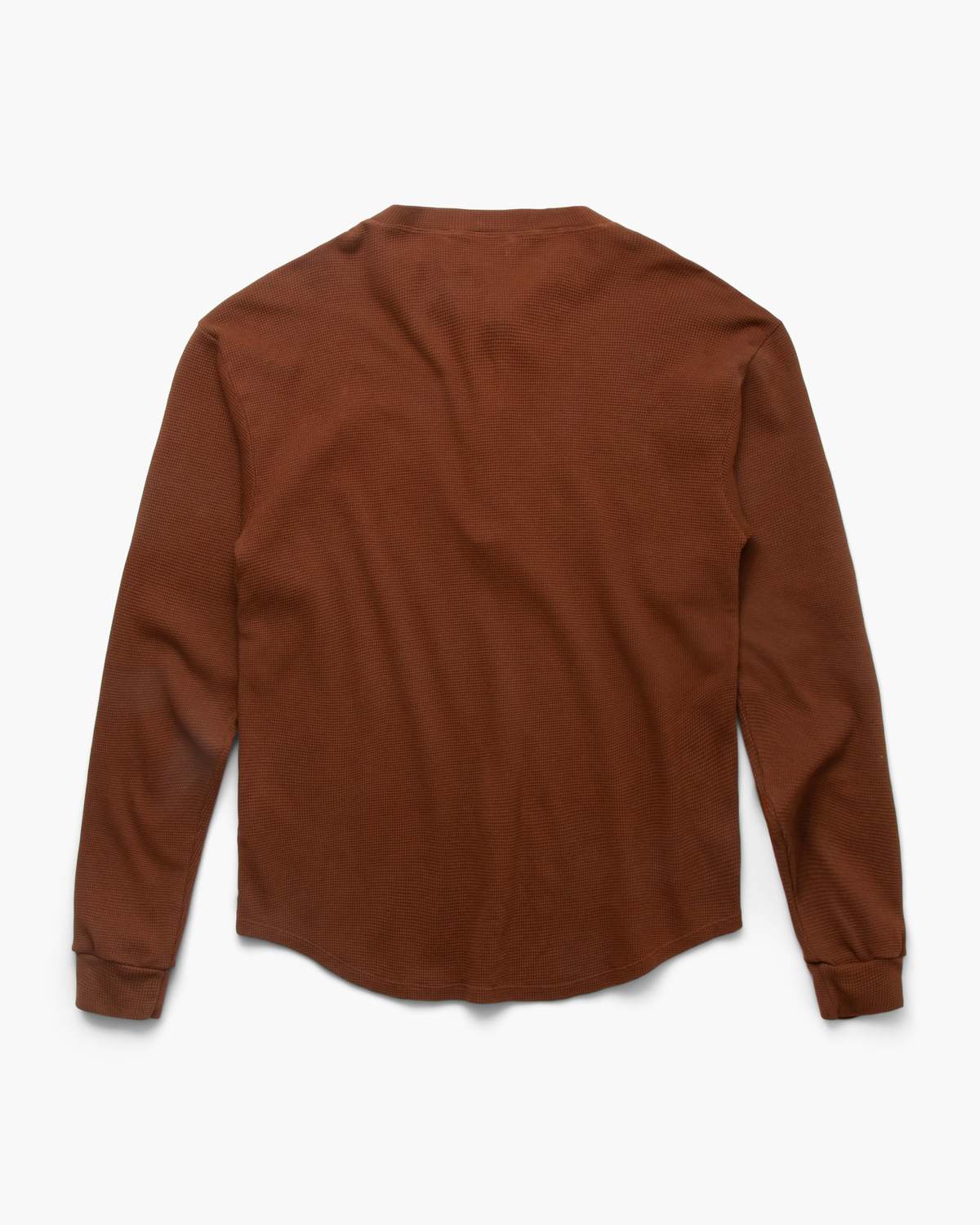 Les Tien Thermal Baseball Hem Henley Tee - Mahogany - Image 2 of 2