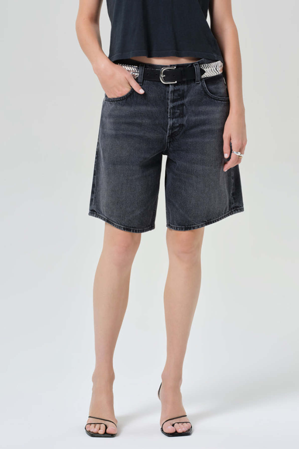 Citizens of Humanity Ayla Short - Vintage Black - Image 1 of 7