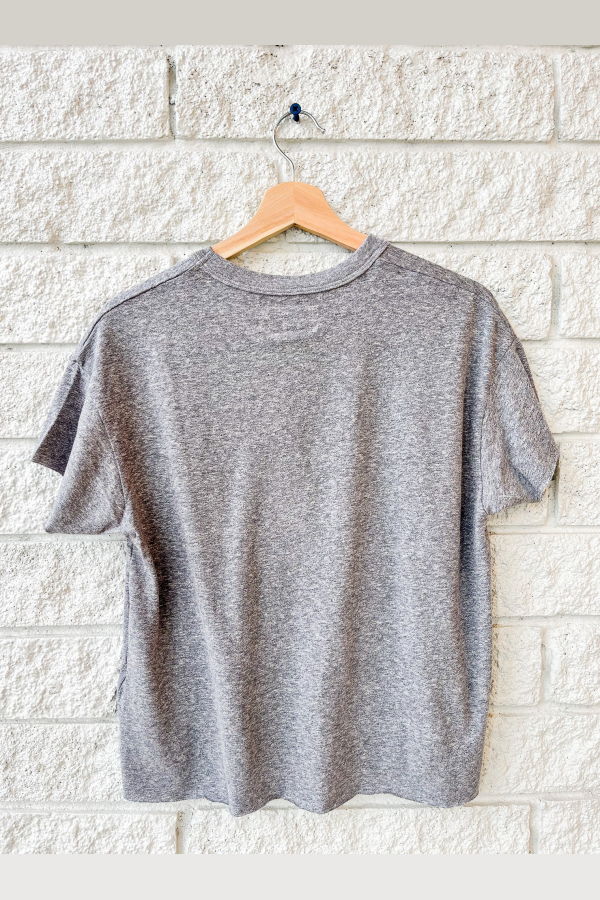 The Great. The Crop Tee - Heather Grey
