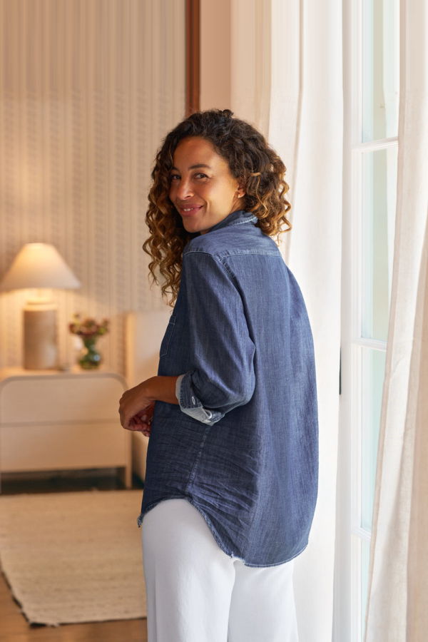 Frank & Eileen Eileen Button-Up Shirt Vintage Dark Indigo Wash