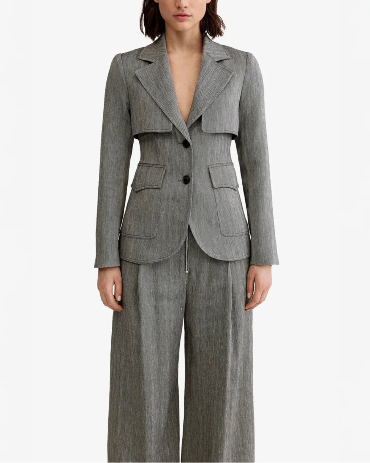 Smythe Storm Flap Blazer - Gray - Image 2 of 5