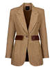 Smythe Tailored Boyfriend Blazer - Brown - Thumbnail 1