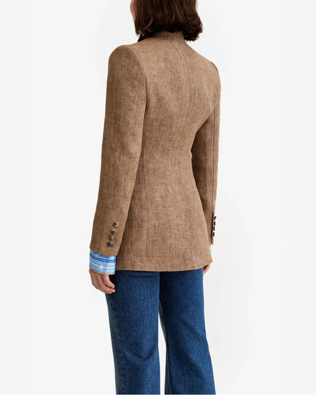 Smythe Tailored Boyfriend Blazer - Brown - Image 3 of 6