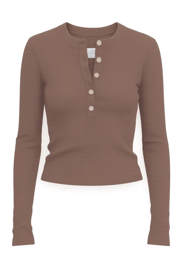 Citizens of Humanity Varra Henley Top - Brown