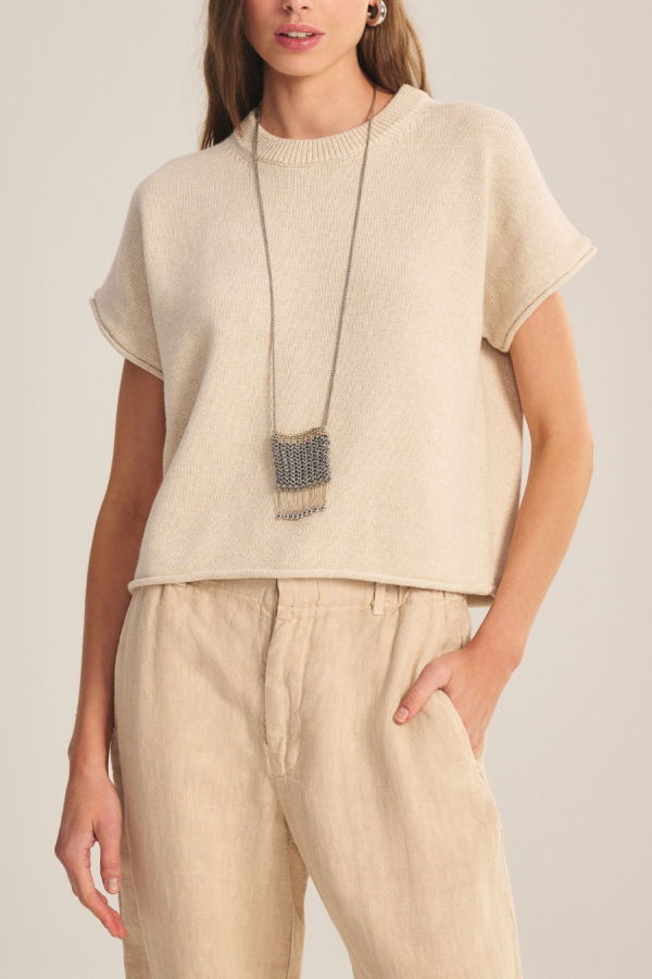 Velvet Keeny S/S Sweater - Oat