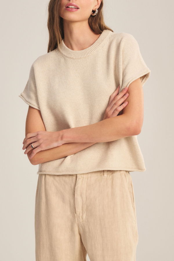 Velvet Keeny S/S Sweater - Oat