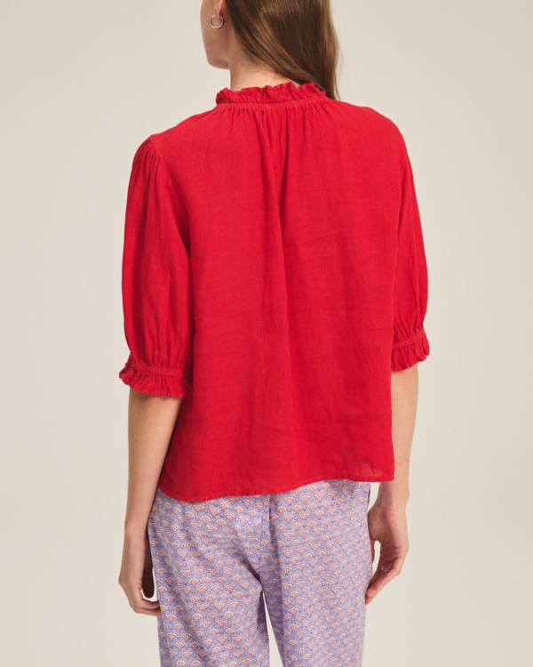 Velvet Rosabel Top - Red