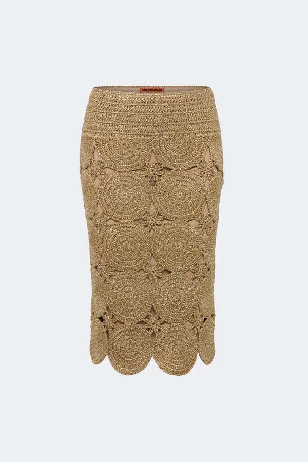 Simon Miller Beep Beep Midi Skirt - Star Gold