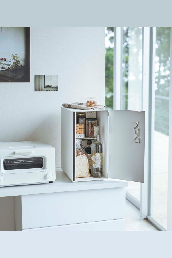 Yamazaki Home Bread Box Vertical Steel Bread Box