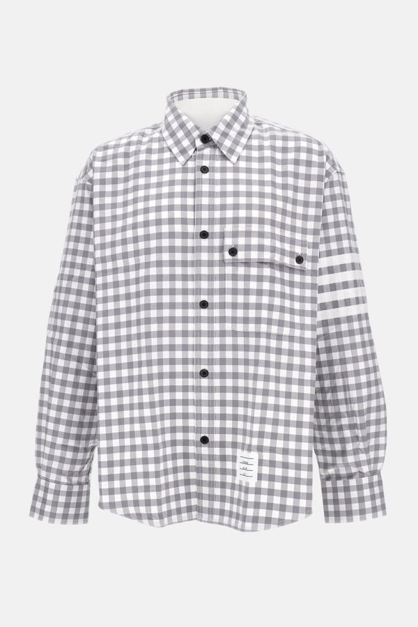 thom browne Oversized Cotton Shirt - White