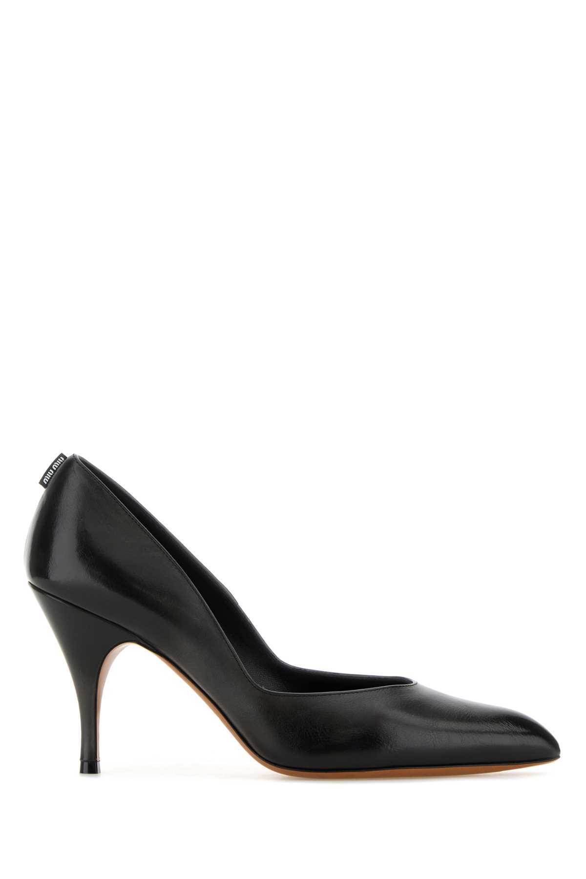 MIU MIU Leather Pumps - Black - Image 1 of 2