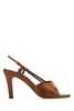 MIU MIU Brown Leather Sandals - Cognac - Thumbnail 1