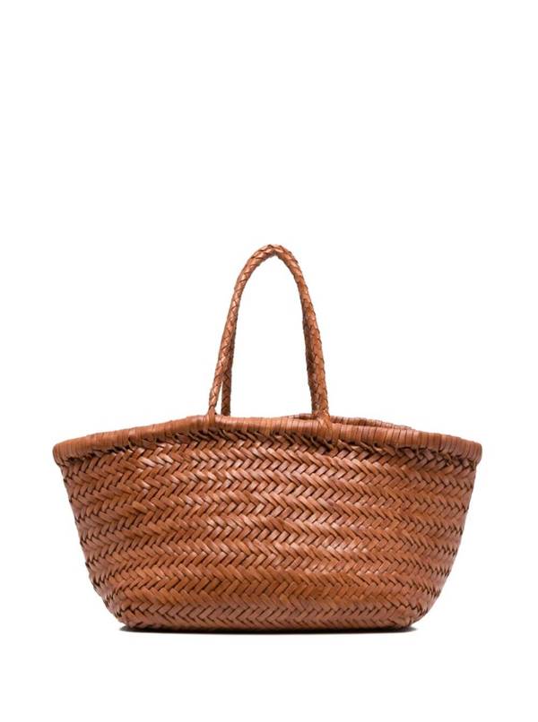 Dragon Diffusion Small Triple Jump Woven Leather Tote Bag - Brown ...