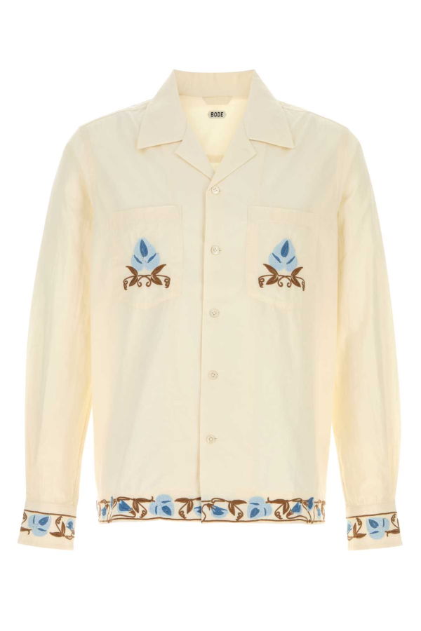 BODE Cotton Nouveau Vine Shirt - Cream